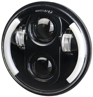 Fari anteriori per moto Proiettore Faro A LED Da 5,75 Pollici Anello Halo Abbagliante Anabbagliante Da 5 3/4 Indicatore Direzione DRL Per Sportster Per Dyna Per Iron 883 Fanale Anteriore
