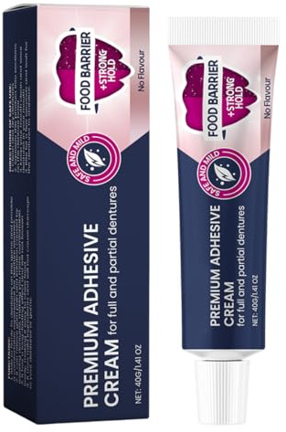 40g Prothesenkleber Zahnprothesen-Haftmittel,Haftcreme Extra Stark für Zahnprothesen,Zahnprothesen Kleber,Haftcreme Für,Langanhaltender Thermoplastischer Zahnprothesenkleber Zur Prothesenanpassung