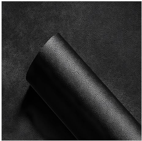 Cuero Adhesivo Para Tapizar Cinta autoadhesiva negra impermeable para reparar cuero, restaurar sofás, asientos de coche, sillas y muebles.(92x500cm/36.22x196.85inch)