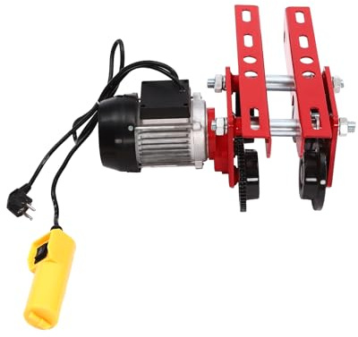 Gatto elettrico 1T 370 W, verricello elettrico, mini dispositivo di sollevamento elettrico, larghezza regolabile 68-120 cm, velocità 10 m/min, per cantieri, fabbriche