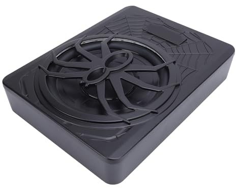 Halearo 10 tum 800 W tunn subwoofer för bil under sätet med kraftfullt basljud med LED-omgivande ljus för bilar (blå)