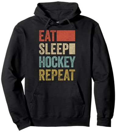 Vêtements de Hockey Rétro Hockey sur glace Sweat à Capuche