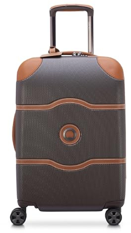 DELSEY Paris Chatelet Air 2.0 Hardside Luggage with Spinner Wheels, Chocolate Brown, Checked-26 Inch Trunk, Chatelet Air 2.0 Hardside Luggage with Spinner Wheels