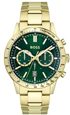 BOSS Chronograph Quartz Watch for Men Allure Collection with Gold Colored Stainless Steel Bracelet - 1513923