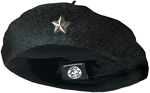 Che Guevara Store Barett Black Original Barett Silver Star, Schwarz, Medium