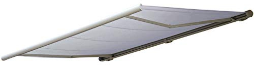 Mendler Elektrische Kassettenmarkise T124, Markise Vollkassette 5x3m - Acryl Creme