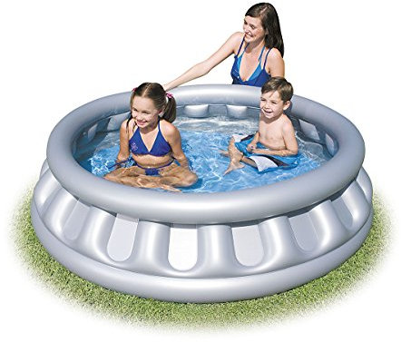 BESTWAY BW51080 - Piscina gonfiabile per nave spaziale, 157,5 x 157,5 x 40,6 cm