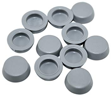 SN-TEC Abdeckkappe für Fensterbankschraube/Duschen, grau/lichtgrau/hellgrau RAL 7035 (50 Stück)