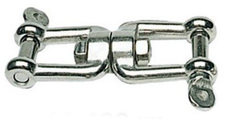 OSCULATI Edelstahl Doppel-Kettenwirbelschäkel für Bojen, Ankerketten ect. - 152mmx26mmx28mmx13mm
