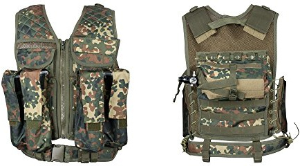 New Legion Erwachsene Paintball Tactical Weste Carrier, Flecktarn, M - XXL, 700_15165-20