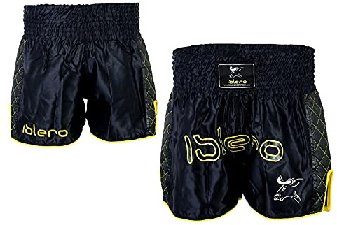 Islero Muay Thai Fight Shorts MMA Kick Boxing Grappling Martial Arts Gear UFC Men (Small)
