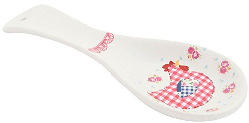 Repose cuillère Poule en céramique - 23 cm - porte cuillère - support ustensile cuisine