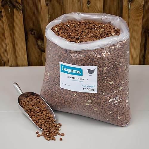 Leagrams Standard Peanuts for Wild Birds, Aflatoxin Tested, High-Energy Whole Peanuts for Garden Birds (25.1kg) Bag