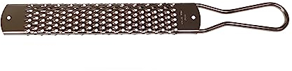 Tredoni Rallador Alargado/Largo 22cm Diámetro de los Agujeros 3,3mm - Rallador Queso/Chocolate de Acero Inoxidable, Rallador Piel Limón/Naranja (3,3 mm)