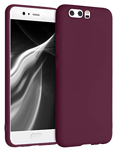 kwmobile Hülle kompatibel mit Huawei P10 Hülle - weiches TPU Silikon Case - Cover geeignet für kabelloses Laden - Bordeaux Violett