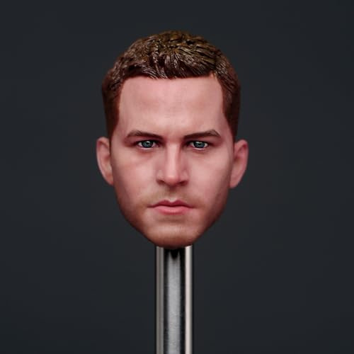 Generisch 1/6 Maßstab Männlich Kopf Skulptur,Europäischer Mann Kopf Geschnitzt für 12 Zoll Actionfiguren Körper Puppe