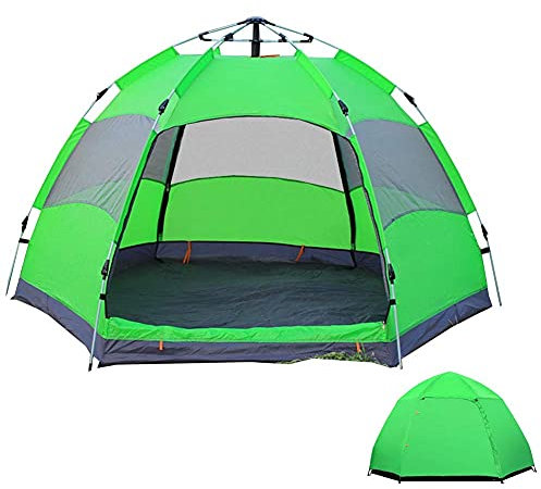 Generic Leichtes wasserdichtes Outdoor-Zelt für 5–8 Personen, tragbares Pop-Up-Strandzelt, Anti-Schnellaufbau zum Wandern, Camping, Outdoor, sofort (grün
