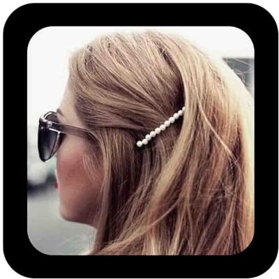 Allereya Vintage Perle Haarspange Barrette Strass Perle Haarnadeln Barrette Silber Perle Barrette Kopfstücke Kopf Clip Kopfbedeckung Hochzeit Perle Haarschmuck Für Frauen Und Mädchen 2pcs (Silber)