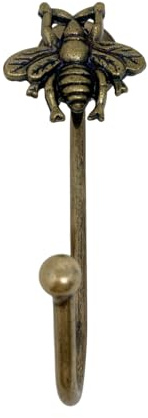 Knobs By Blossom Vintage Antik Messing Eisen Wandhaken Raffhalter Bronze Handmade Metall Tier Haken (3. Biene)
