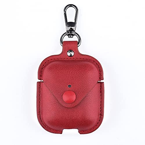 CasurvivePro Custodie per Cuffie per Custodia AirPods Case Cover, Custodie Business in Pelle PU Cases Covers con Moschettone Apple AirPods 2a Gen 1a Gen Custodia di Ricarica Cases