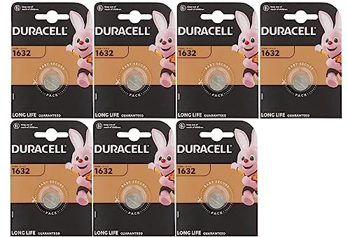 Duracell 1632, CR1632, 3V Lithium Knopfzelle - 7 Batterien
