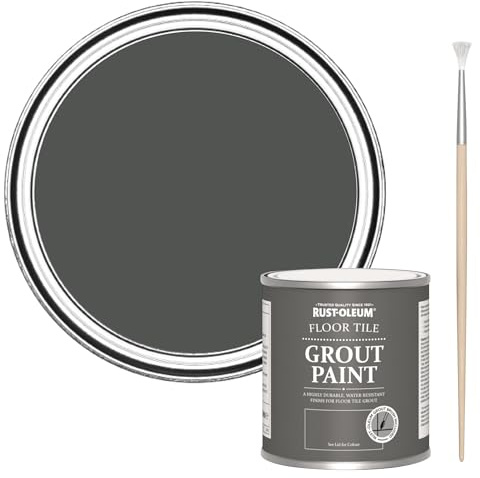 Rust-Oleum Ultra-Durable Grey Floor Tile Grout Paint - Graphite 250ml