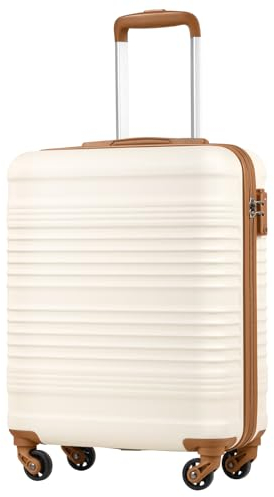 COOLIFE Handgepäck Koffer 55x40x20cm für Ryanair & Easyjet mit 4 Rollen & TSA Schloss – ABS-Hartschale, Leicht Kabinenkoffer | Reiseutensilien