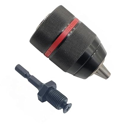 Kit de conversion d'adaptateur de mandrin à changement rapide à clé/sans clé – 6,35 mm hexagonal, SDS Plus, adaptateur carré de 1,27 cm pour perceuse électrique, visseuse à percussion (mandrin sans