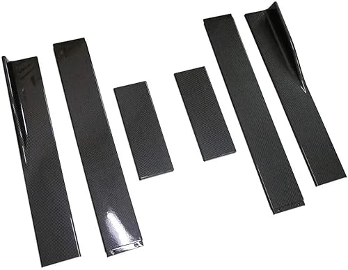 Auto Seitenschweller F10 5 Series 535i 528i -Sport 2011 2012 2013 2014 2015 2016 Universal Auto Seitenschweller Verlängerung Body Kit Schürze Winglet Auto Seitenrock Splitter(Farbe:Carbon Fiber Look)