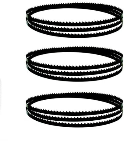 3pcs 58 1/2 X 1/4 Inch Woodworking Band Saw Blade, 10 TPI Saw Blades Band, 1490x6.35mm Portable Bandsaw For BS200 BASA 1.0
