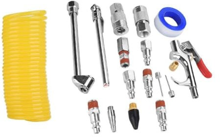 20PCS Air Compressor Accessory Kit with Hose, Air Compressor Tool Includes Recoil Air Hose, Air Duster Blow Gun for Tool