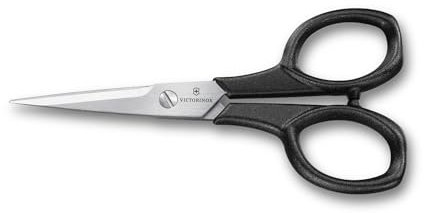 Victorinox Household Scissors “Italy”, Craft Scissors, Paper Scissors, Sharp Blade, 10 cm, Sturdy Plastic Handle, Stainless Steel, Black