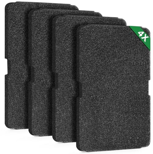 Inwee 4x Filtre pour sèche-linge Beko, Filtre en éponge pour Beko Grundig Blomberg ElektraBregenz 2964840100, 240x155 x11 mm, Filtre Éponge pour Sèche-Linge à Pompe Chaleur et Séchoir à Condensation