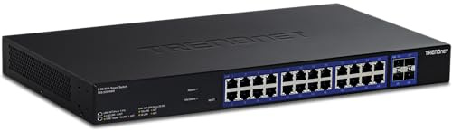 TRENDnet 28-Port Multi-Gig Web Smart Switch, TEG-3284WS, 24 x 2,5G Ports, 4 x 10G SFP+ Ports, Remote Cloud Management, NDAA TAA konform, 200 GB, lebenslanger Schutz