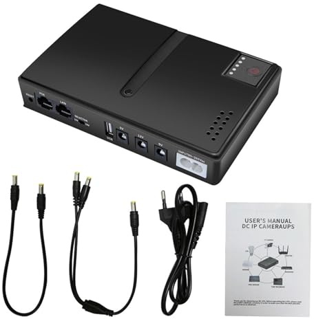 USV-Batterie-Backup, Standby-USV 15 V, 24 V, POE, 5 V, 9 V, 12 V, USB, 18 W Ausgang, Backup-Batterie-Stromversorgung, Unterbrechungsfreie USV-Stromversorgung für Router, Modem,