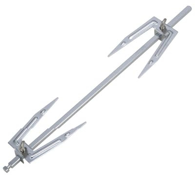 RALIYATX Forchetta per pollo arrosto, griglia in acciaio inox, per girarrosto, carne, spiedo, barbecue, girarrosto, per barbecue all'aperto, asta da 34 cm