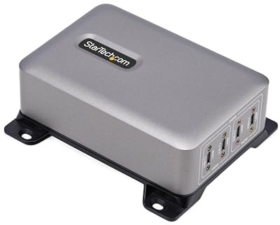 StarTech Cargador USB-C 4 Puertos 240W Total Un Puerto 140W EPR PD 3.1 | Montaje en superficie VESA 100x100, Certificación UL y USB-IF, Compatible con MacBook Pro 16