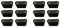 Eoslcusmvl 12 Piezas de Windsurf de Plástico Negro de 2 Orificios de Inserción de La Correa de La Tabla de Windsurf de Reemplazo de La Correa de La Tabla de Surf Accesorio de Surf