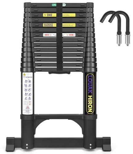Scala telescopica in alluminio 4,4m 14,5ft allungabile antiscivolo in alluminio di alta qualità