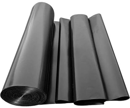 Rivestimenti per laghetti Neri 0,12 mm Telo Flessibile per laghetti Membrana Anti-infiltrazione HDPE Pellicola di Rivestimento Durevole per laghetti da Giardino Cascate Ruscelli Fontane, 3x6