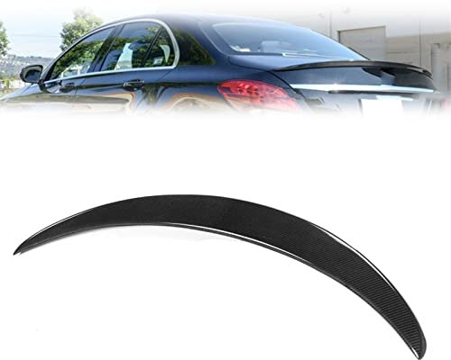 MKSZY Real Carbon Fiber W205 4DR Auto Heckspoiler Flügel Lippe Für B&ENZ W205 C300 C400 4DR 2015-2019 Heckspoiler Flügel