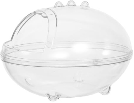 DIKACA Transparent Sand Bath Container for Small Pets Multipurpose Litter Box and Sandbox for Hamsters Gerbils Mice and Hedgehogs Easy to Clean and Compact Design