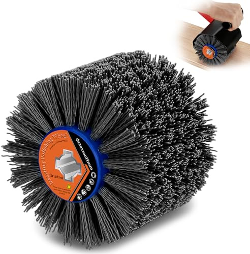 Spazzole in nylon #240 grana | 120x100mm spazzole abrasive | Spazzola per lucidatura per la lavorazione del legno | Spazzola per macchina satinatrice | Spazzola a setole | Filo di trazione | Spazzola