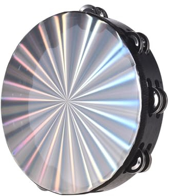 6/8/10 Zoll Holz Tamburin Trommel Percussion Musikinstrument Handglocke Spielzeug Handtrommel Metall Becken for Tanzen Singen Parteien(6inch)