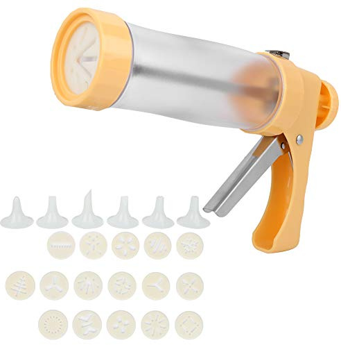 Biscuit Making and Icing Set, Stainless Steel Detachable Cookie Biscuit Press Cake Decorating Set with Discs and Nozzles for Kitchen Baking