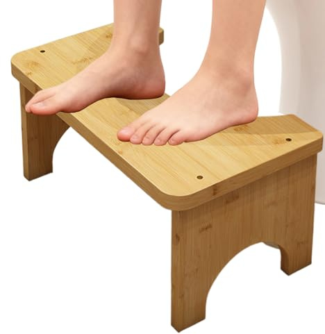 Gupcaqosjw Tabouret de Toilette pour Adultes | Tabouret de Toilette en Bois Multifonctionnel – pour Adultes et Enfants – pour la Maison, la Salle de Bain, la Douche, Le Camping, Les Voyages