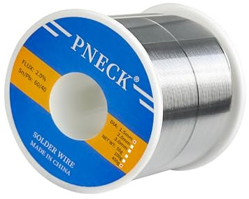 PNECK 60/40 Tin Lead Rosin Core Solder Wire for Electrical Soldering, 0.06 1 lb (1.5 mm 450 g)