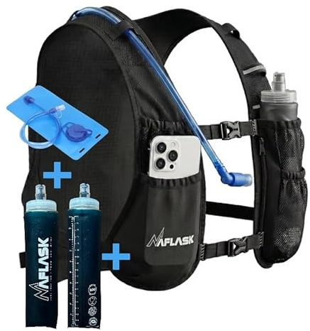 MAFLASK® Gilet d'Hydratation Premium – Ultraléger & Anti-Ballottement – L'Essentiel pour Le Trail, Le Running et la Randonnée
