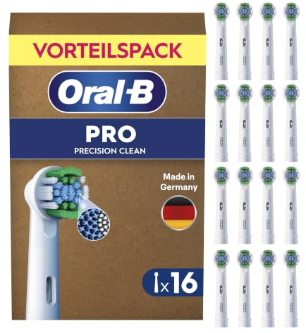 Oral-B Pro Precision Clean - Cabezales originales para cepillo de dientes eléctrico Oral-B (16 unidades), color blanco