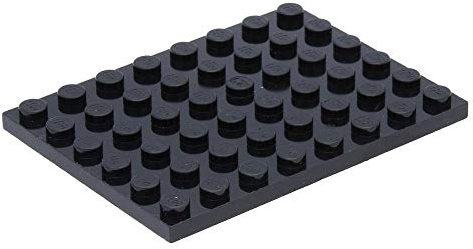 LEGO 10 X Plate 6 x 8 Black